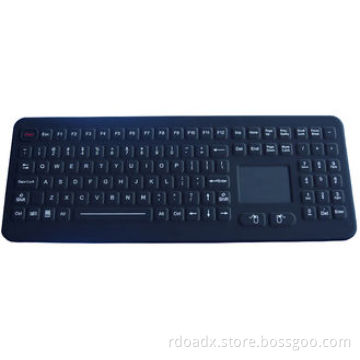 IP65 Rugged Industrial PC Keyboard With Sealed Touchpad , 108 Keys